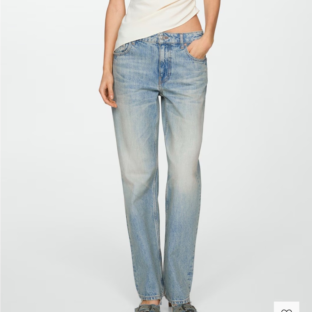 Mango Straight Leg Jeans. Low Rise.